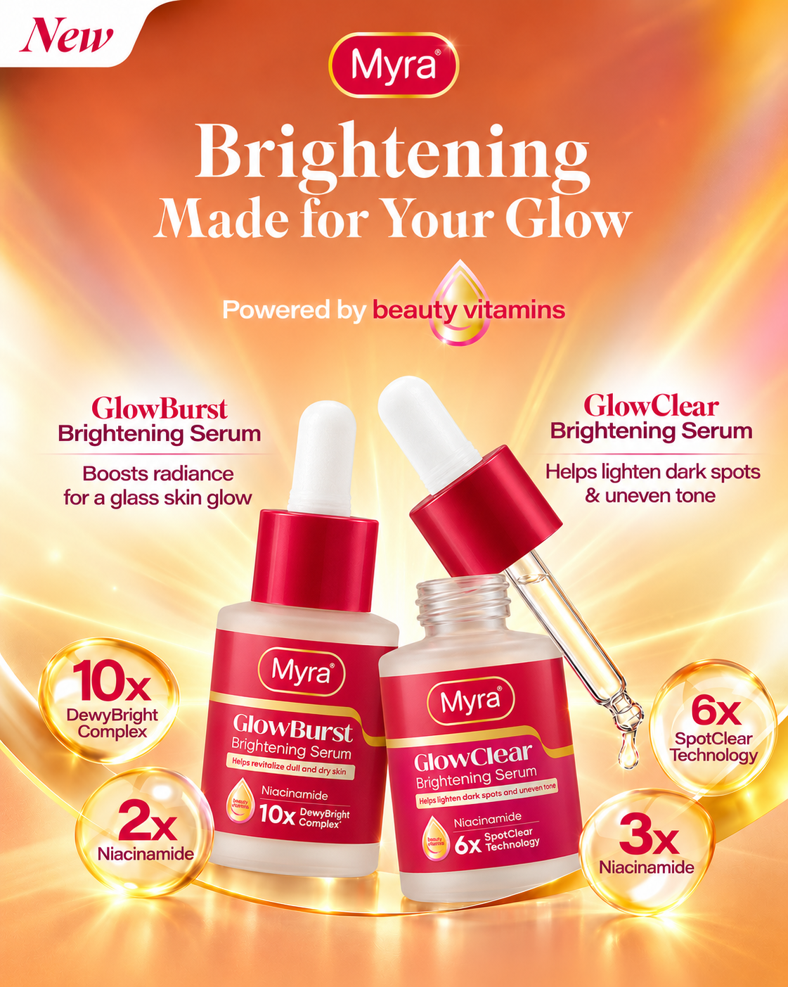 Myra GlowClear Brightening Serum 30ml