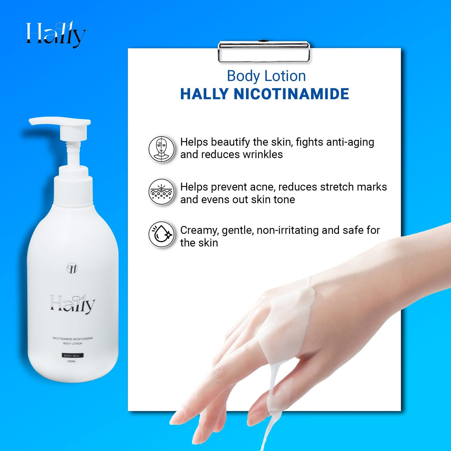 Hally Nicotinamide Body Lotion 250ml
