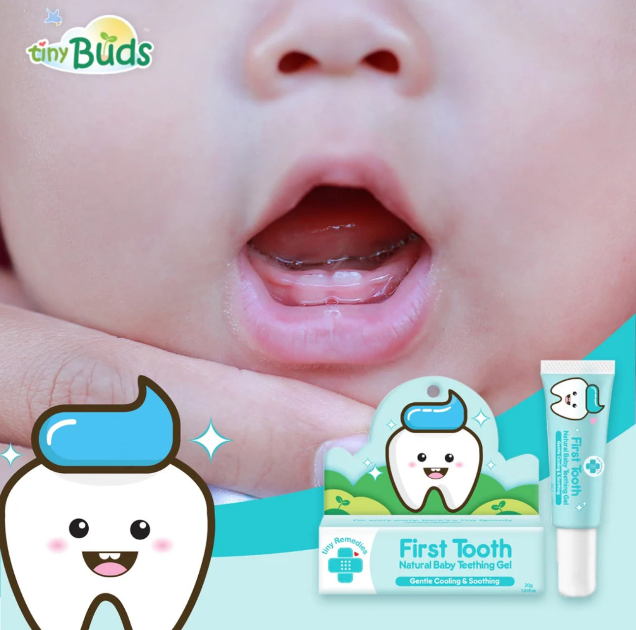 Tiny Remedies First Tooth Natural Baby Teething Gel 20g