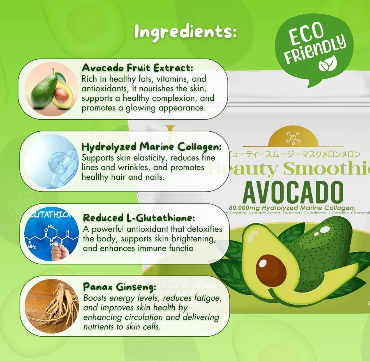 Luxe Slim Beauty Smoothie Avocado 8s