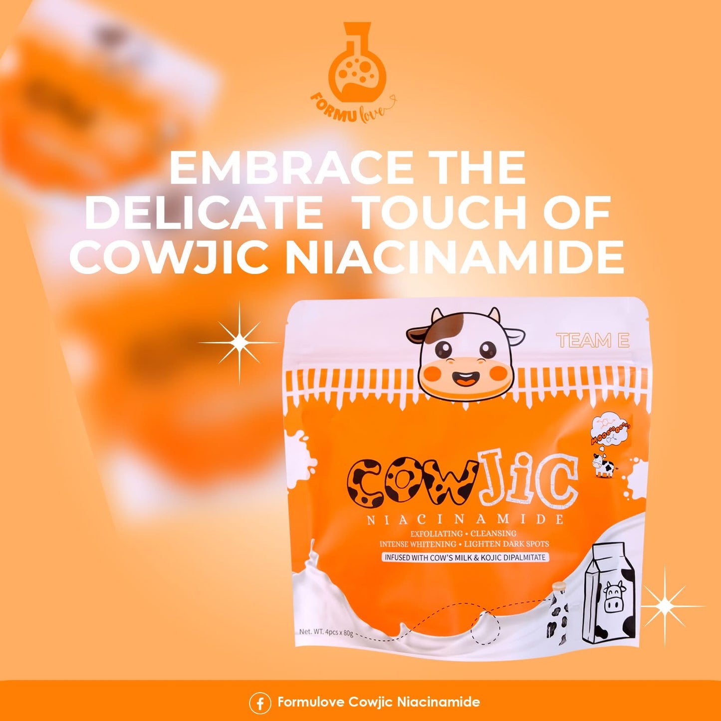 Cowjic Niacinamide Soap by Formulove 4pcs x 80g