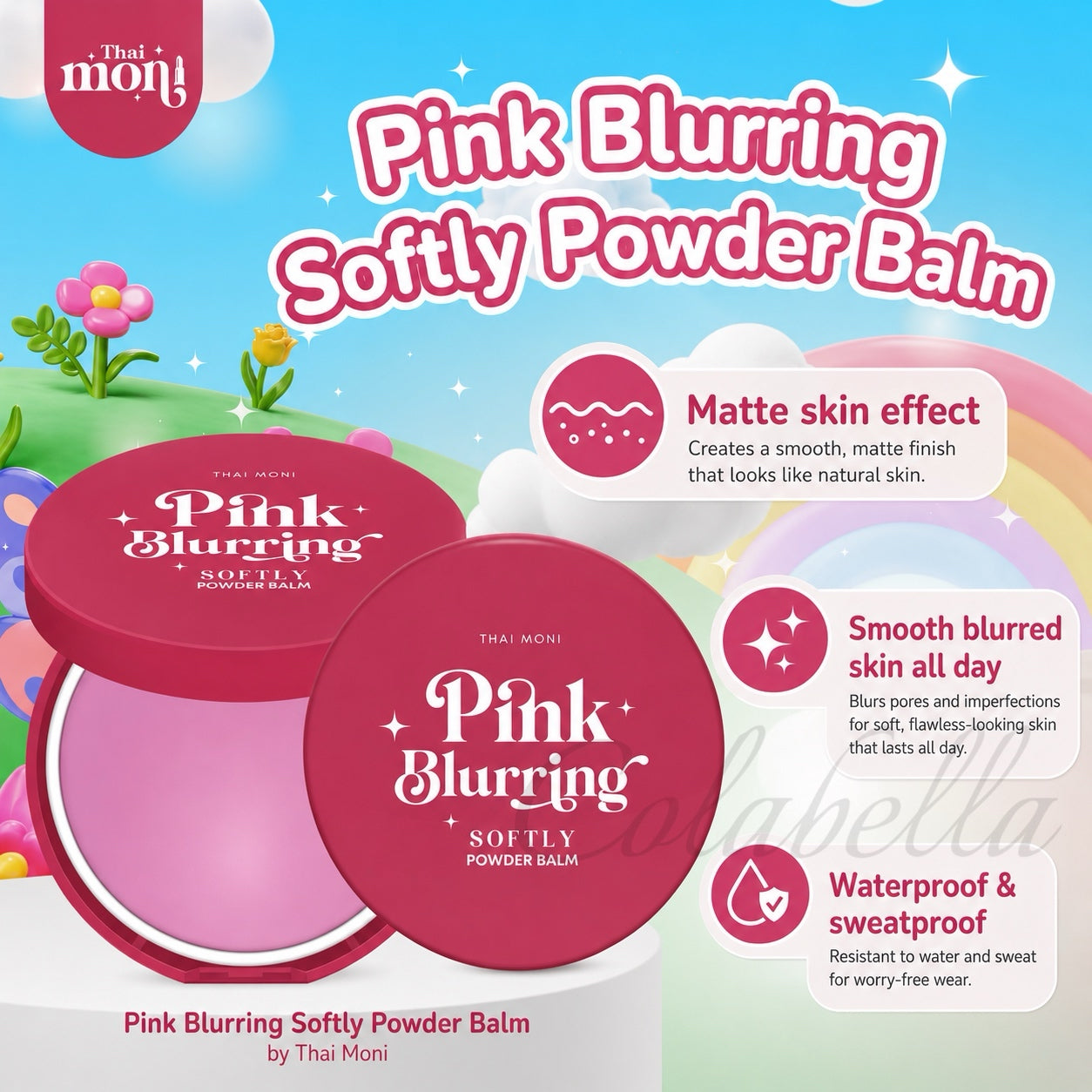 Thai Moni Pink Blurring Softly Powder Balm 8g