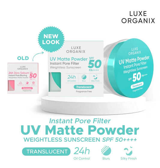 Luxe Organix 24H Zero Sebum Instant Pore Blurring Weightless Matte Powder SPF 50 PA++++ Translucent 15g