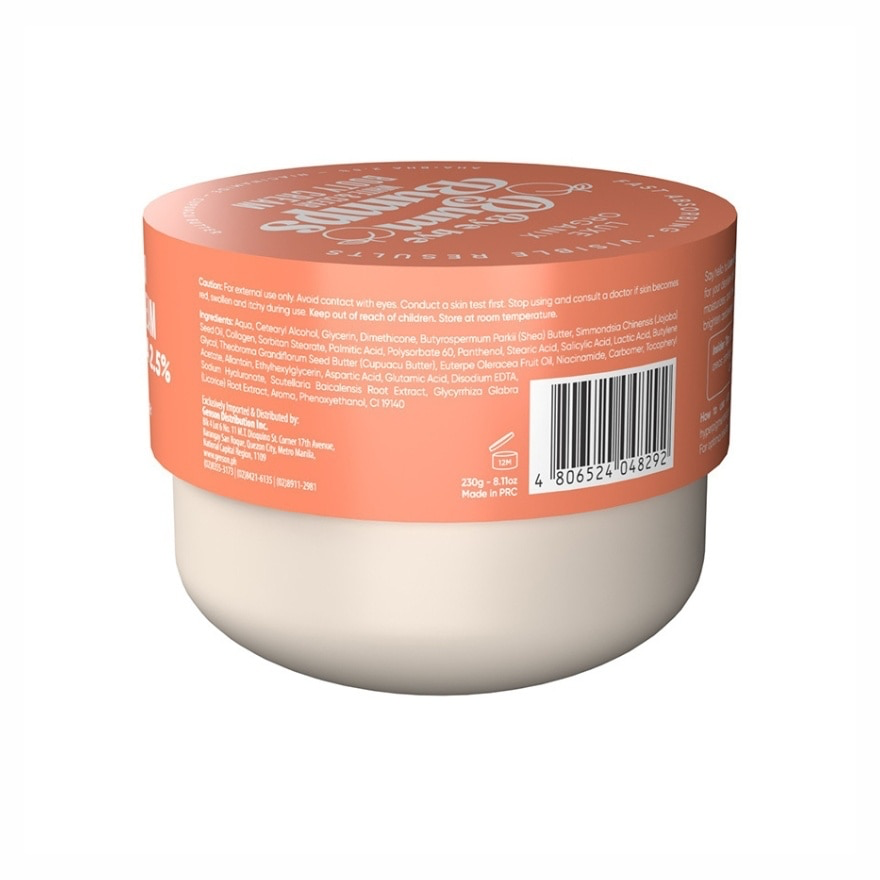 Luxe Organix Bye Bye Bum Bumps White and Clear Booty Cream 230g