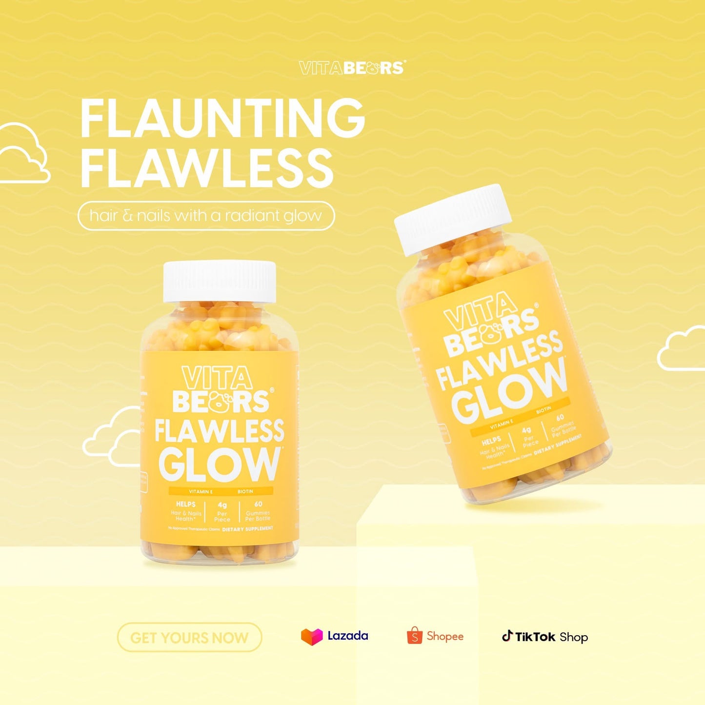 Vitabears Flawless Glow 60 Gummies