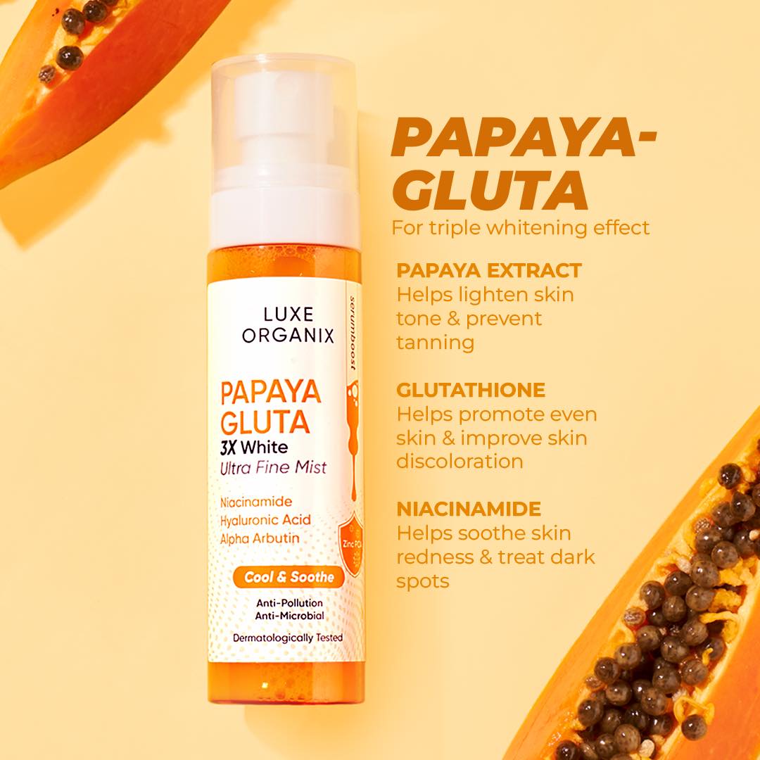 Luxe Organix Papaya-Gluta Ultra Fine Mist 80ml