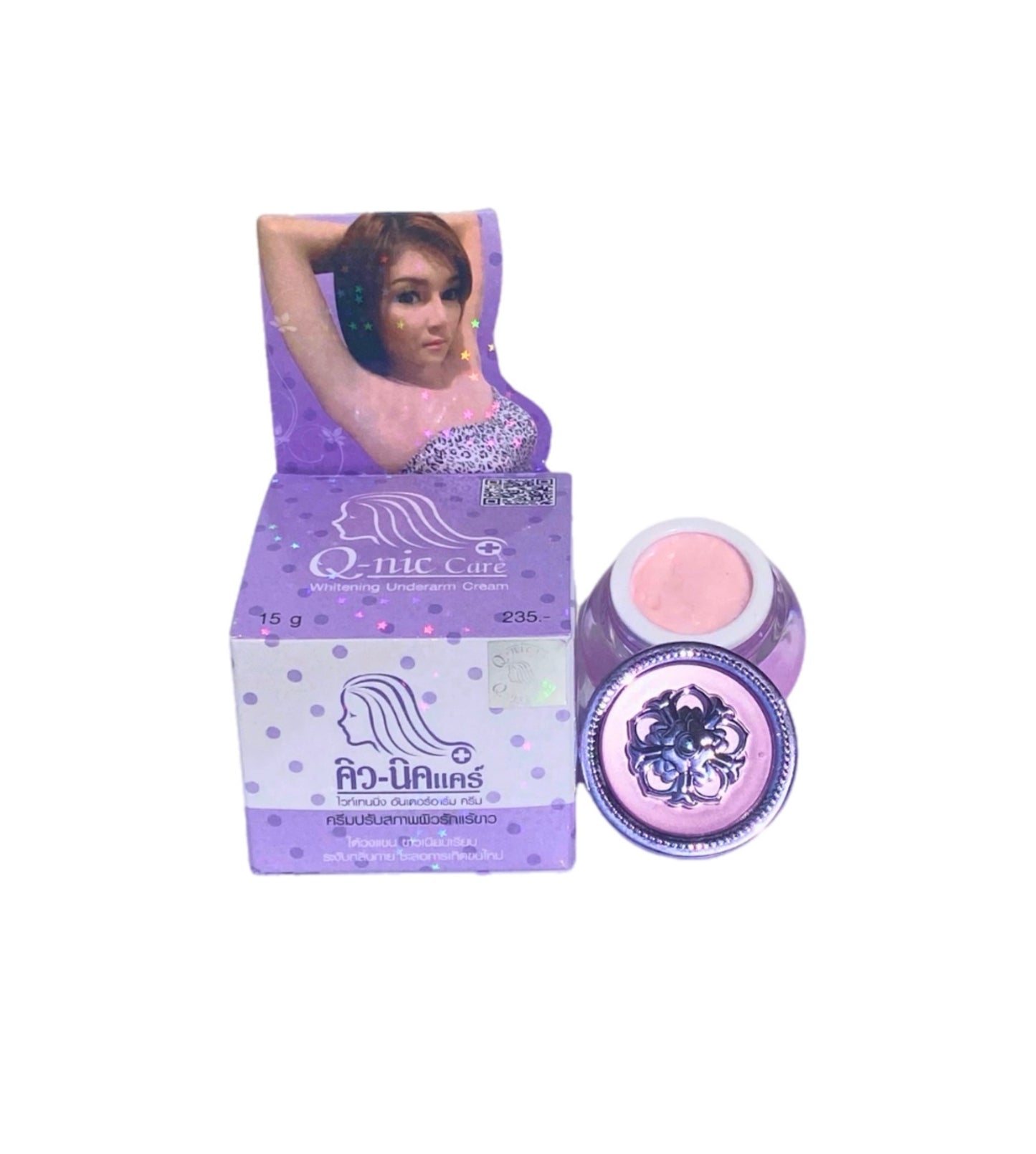 Q-nic Care Whitening Underarm Cream 15g (Purple)