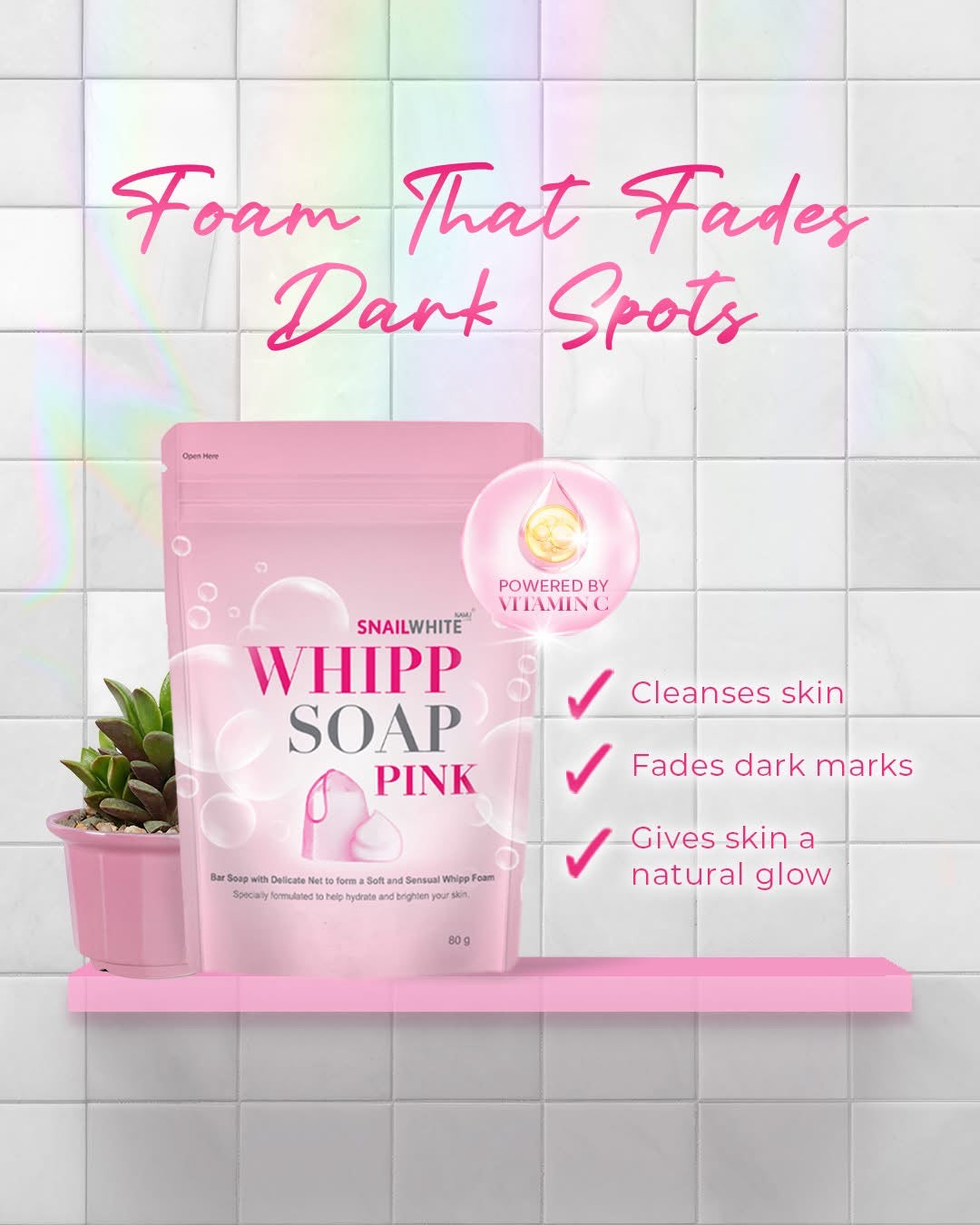 SNAILWHITE Whipp Soap Pink 80g