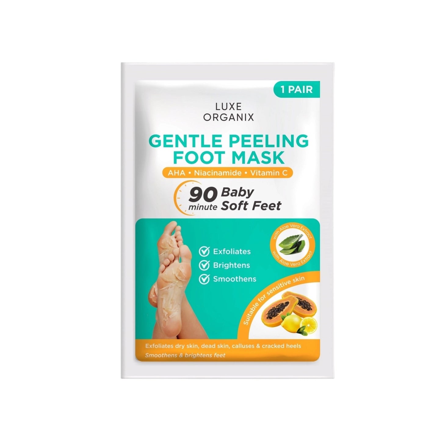 Luxe Organix Gentle Peeling Foot Mask