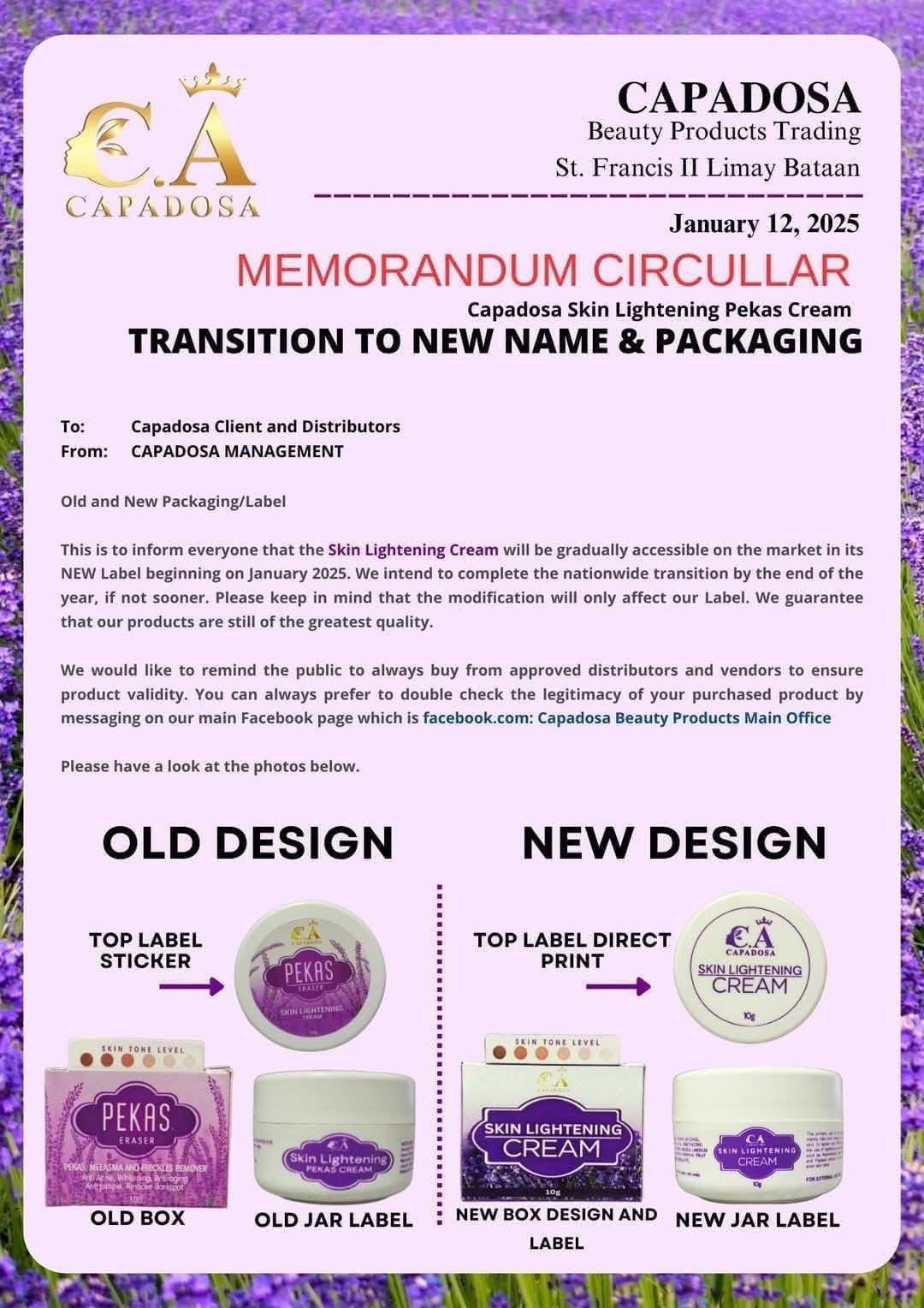 Capadosa Pekas Eraser Cream 10g (New Packaging)