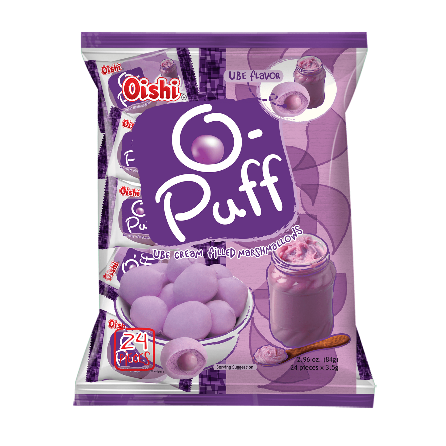 O-Puff Ube Cream Filled Marshmallows
