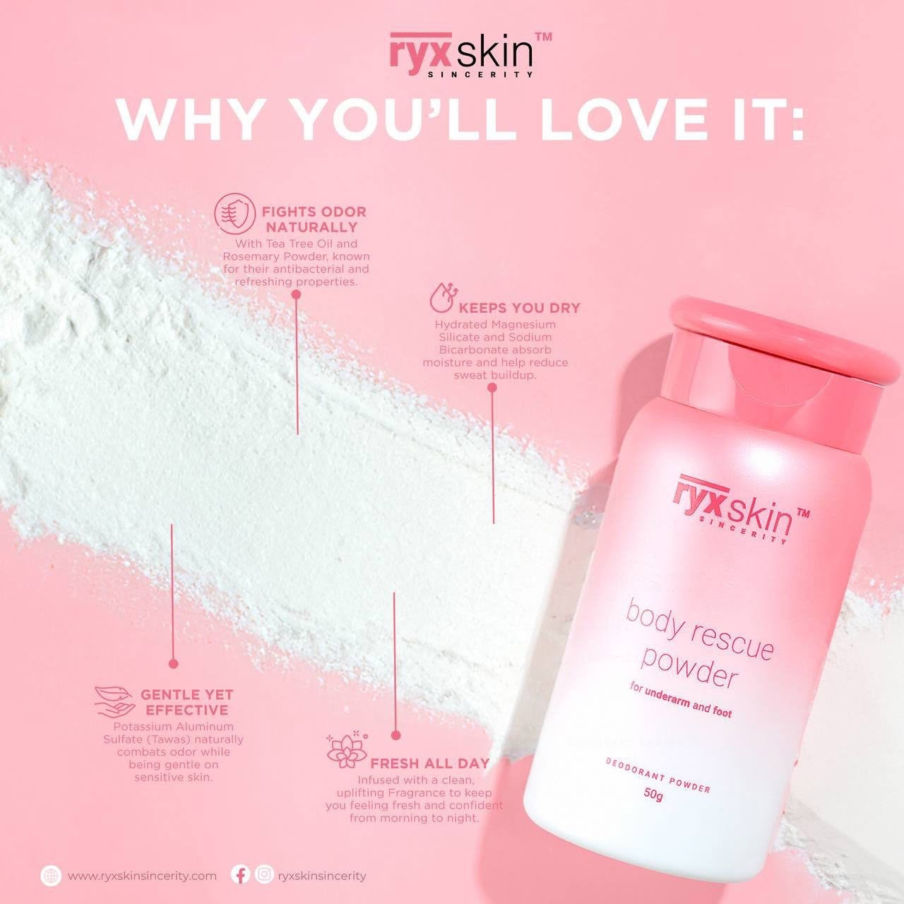 RYX Skin Body Rescue Powder 50g