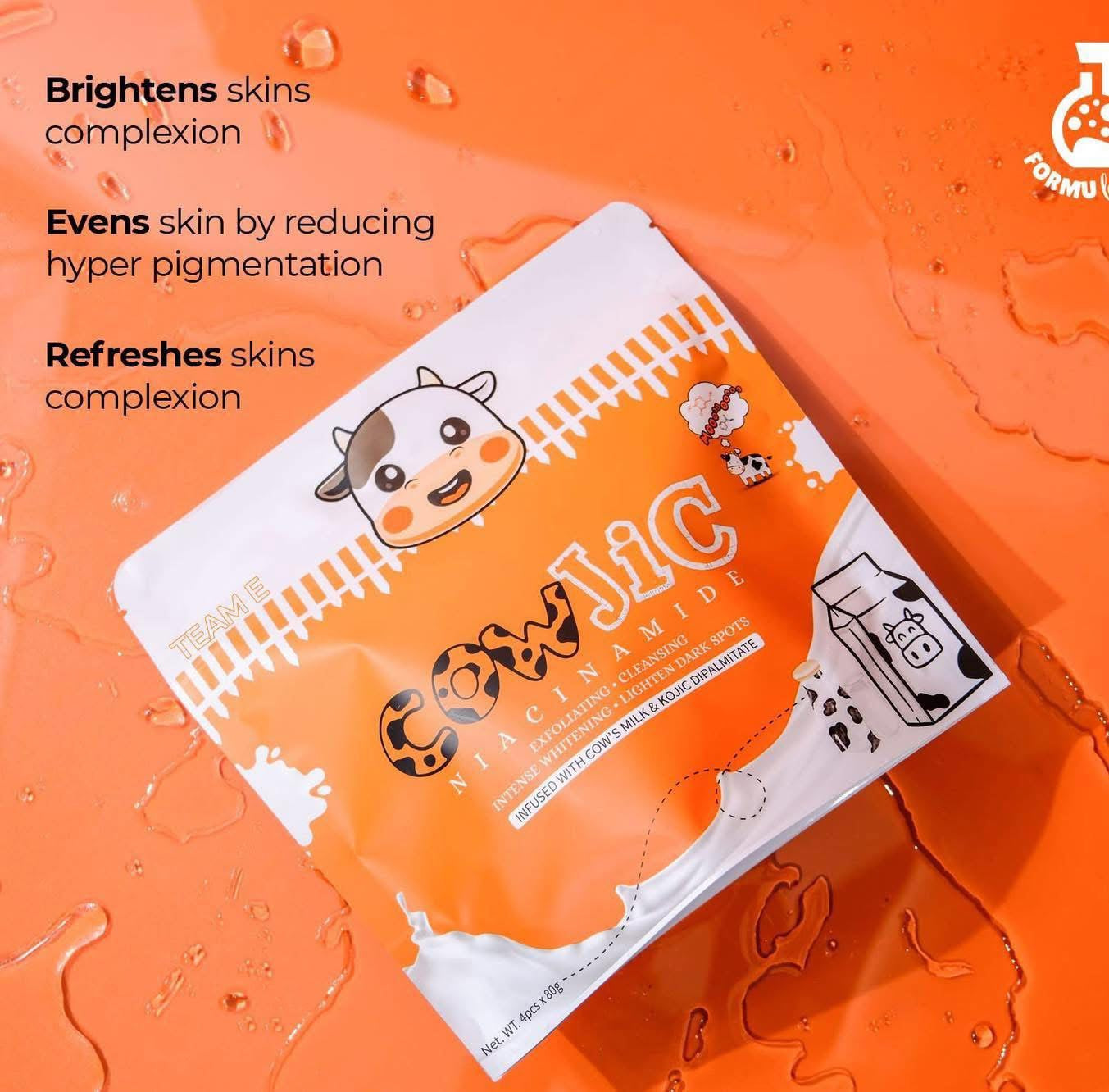 Cowjic Niacinamide Soap by Formulove 4pcs x 80g