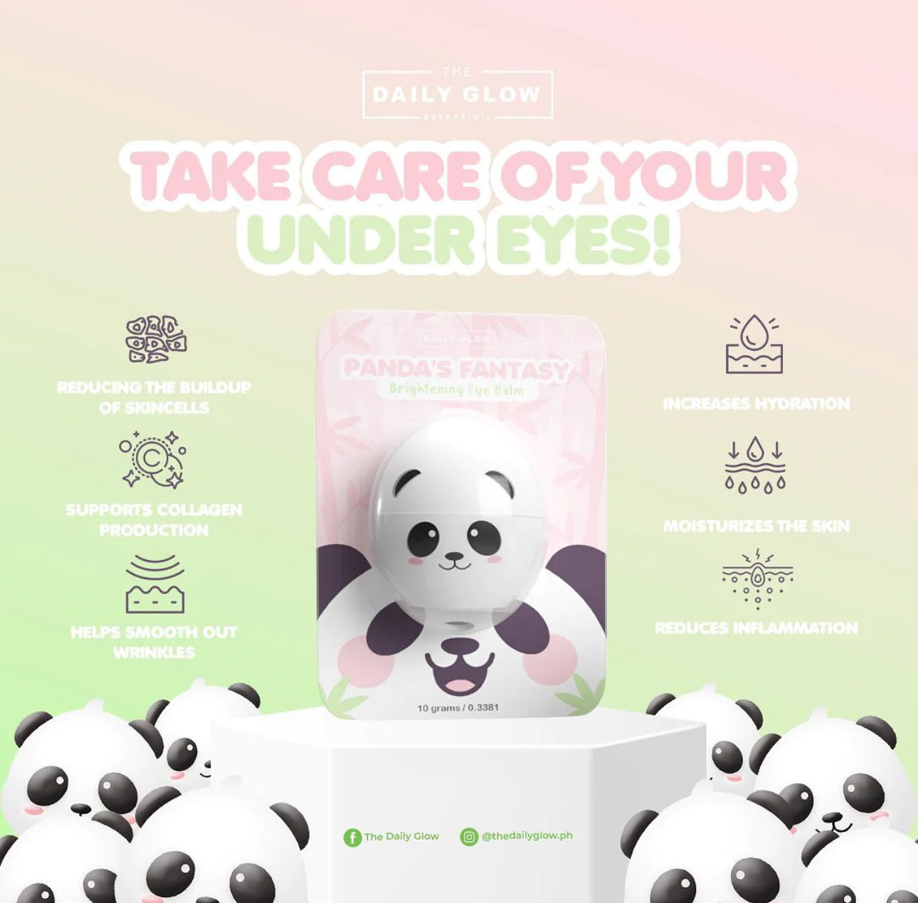 The Daily Glow Panda's Fantasy Brightening Eye Balm 10g