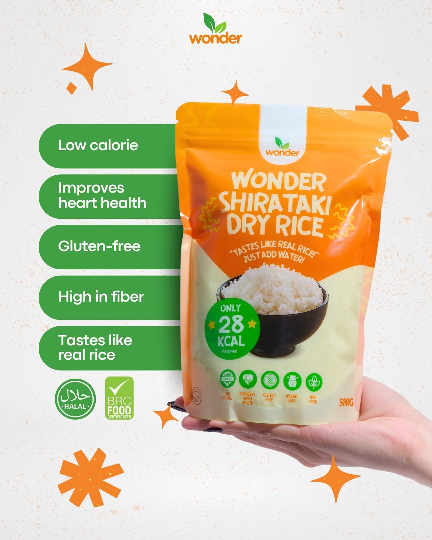 Wonder Dry Shirataki Rice (500g)