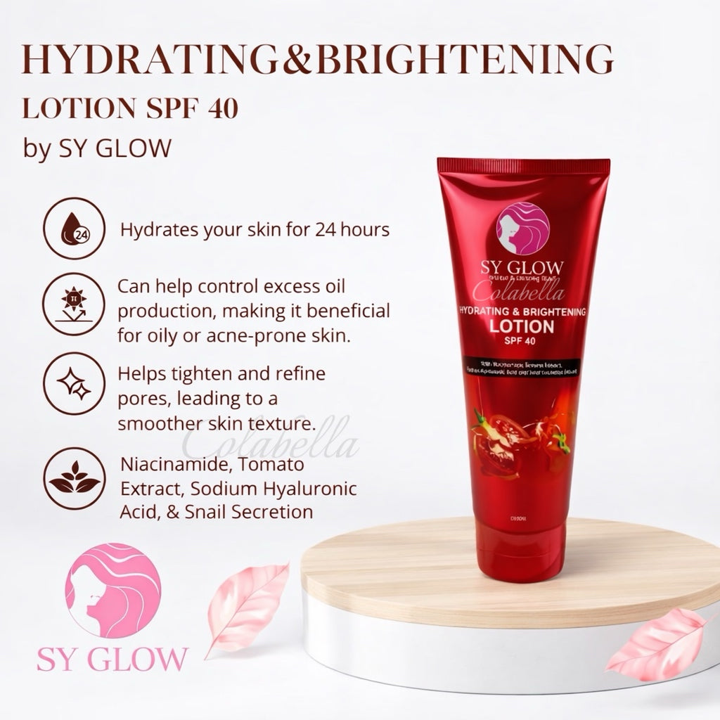 SY Glow Hydrating and Brightening Lotion SPF40 (250ml)