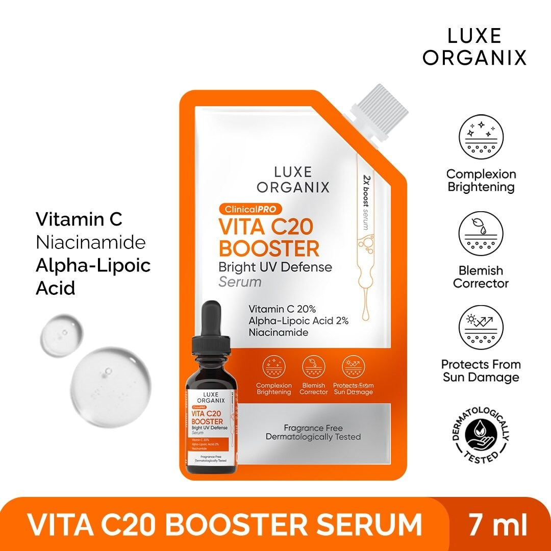 Luxe Organix ClinicalPRO Vita C20 Booster Bright UV Defense Serum (Choose a Size)