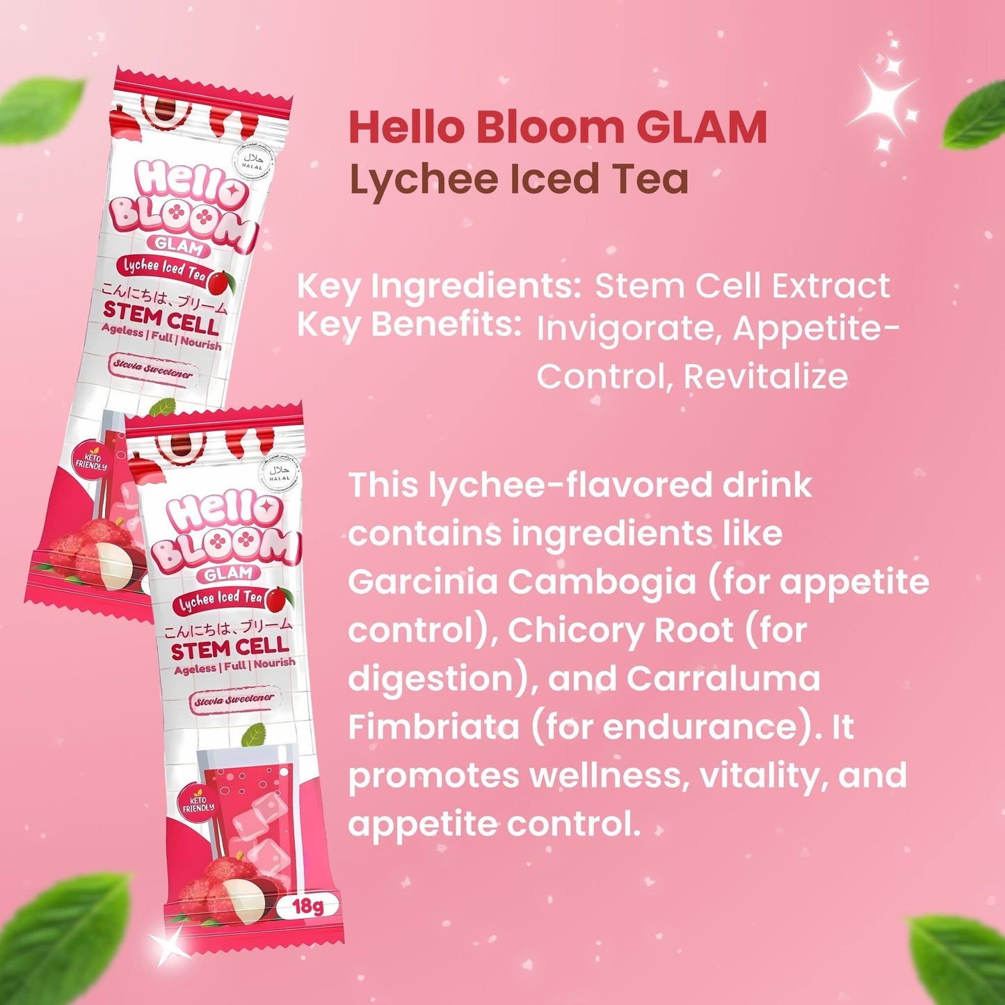 Hello Bloom Glam Stem Cell Drinks (Choose a Flavor)