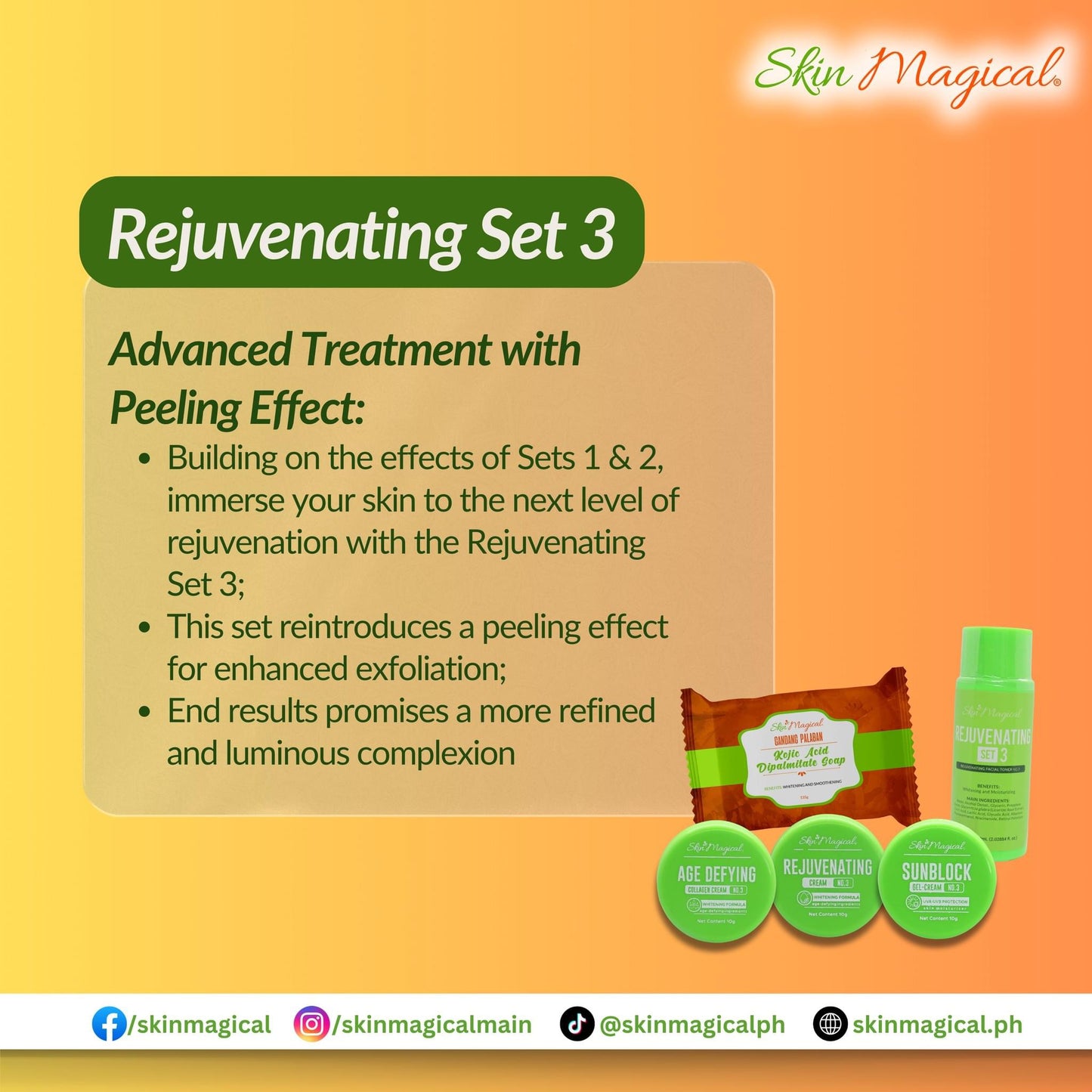 Skin Magical Rejuvenating Set 3 - Extra
Strength Treatment