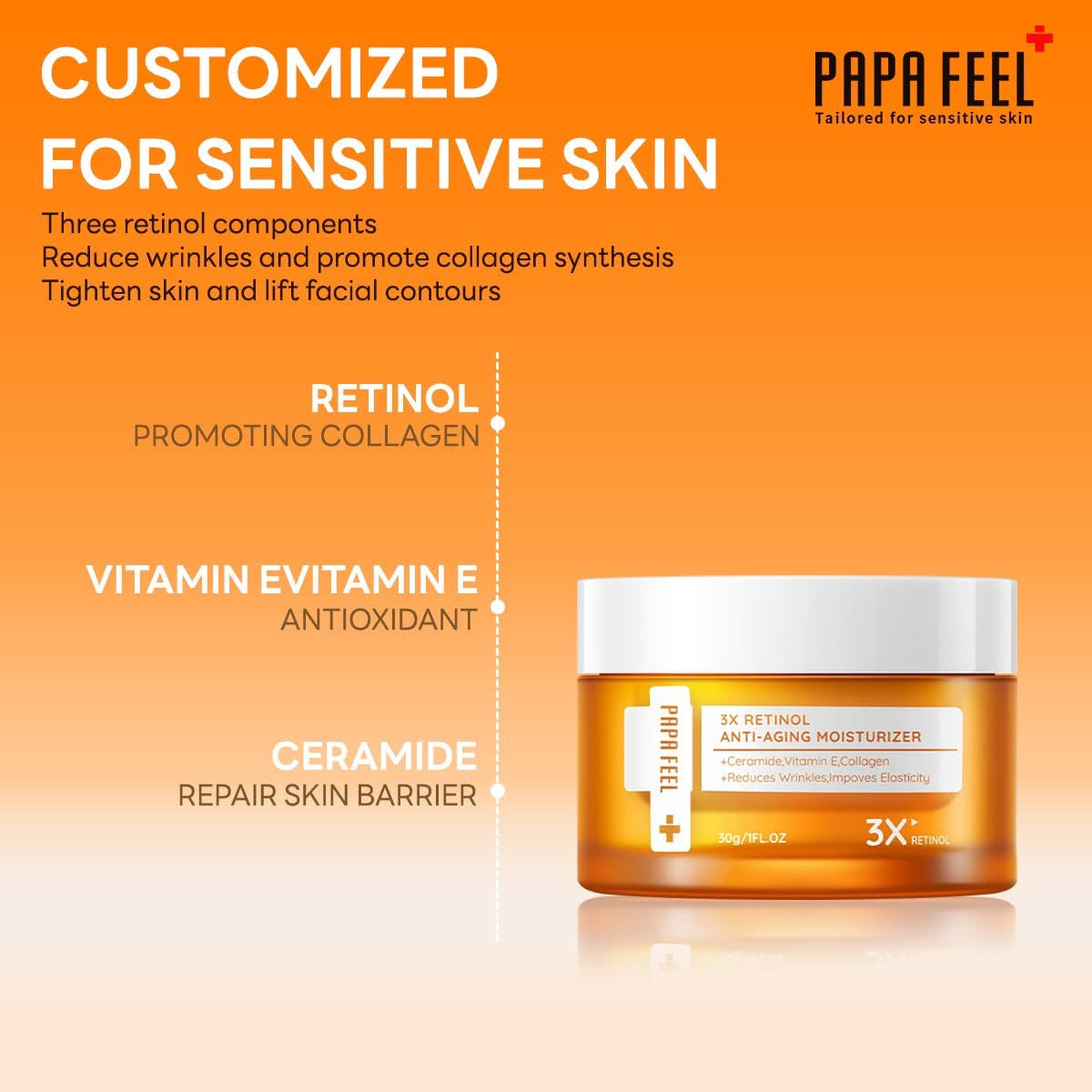 PAPA FEEL 3X Retinol Anti-Aging Moisturizer Cream 30g