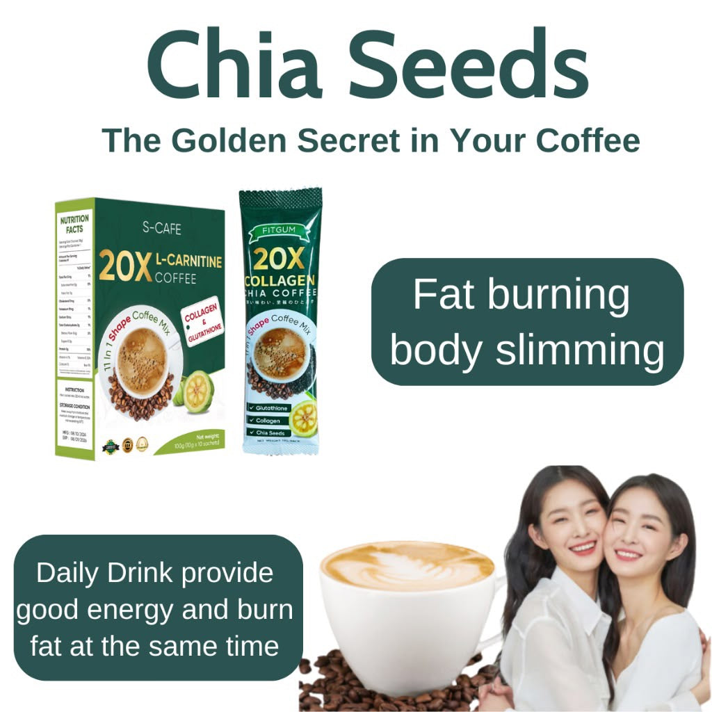 Fitgum 20X Collagen Chia Coffee 10s