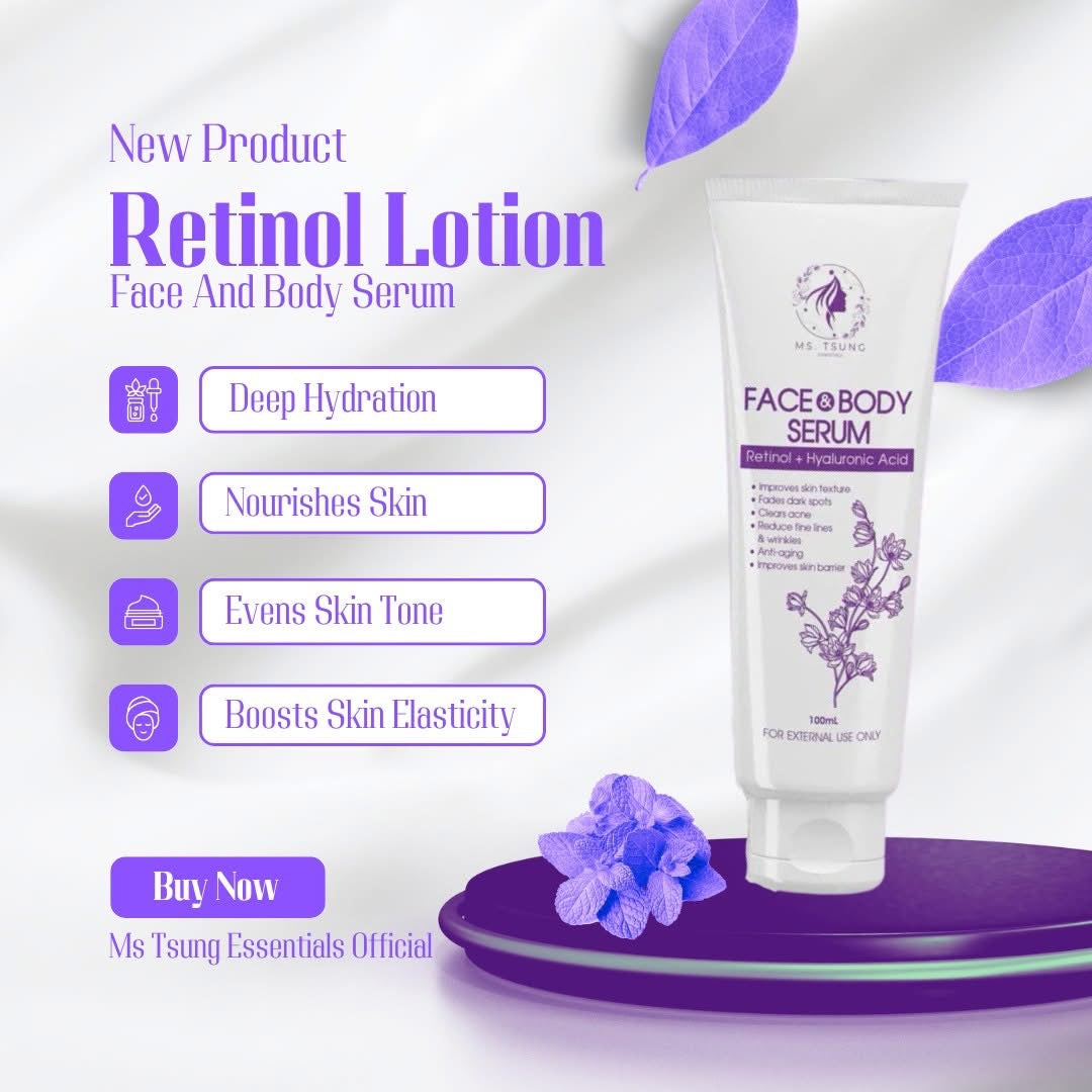 Ms. Tsung Essentials Face & Body Retinol Serum Lotion 100ml