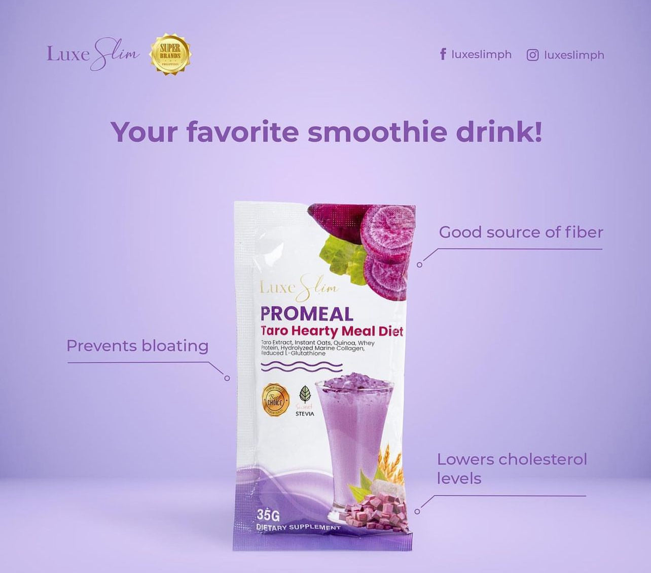 Luxe Slim ProMeal Taro Hearty Meal Diet
