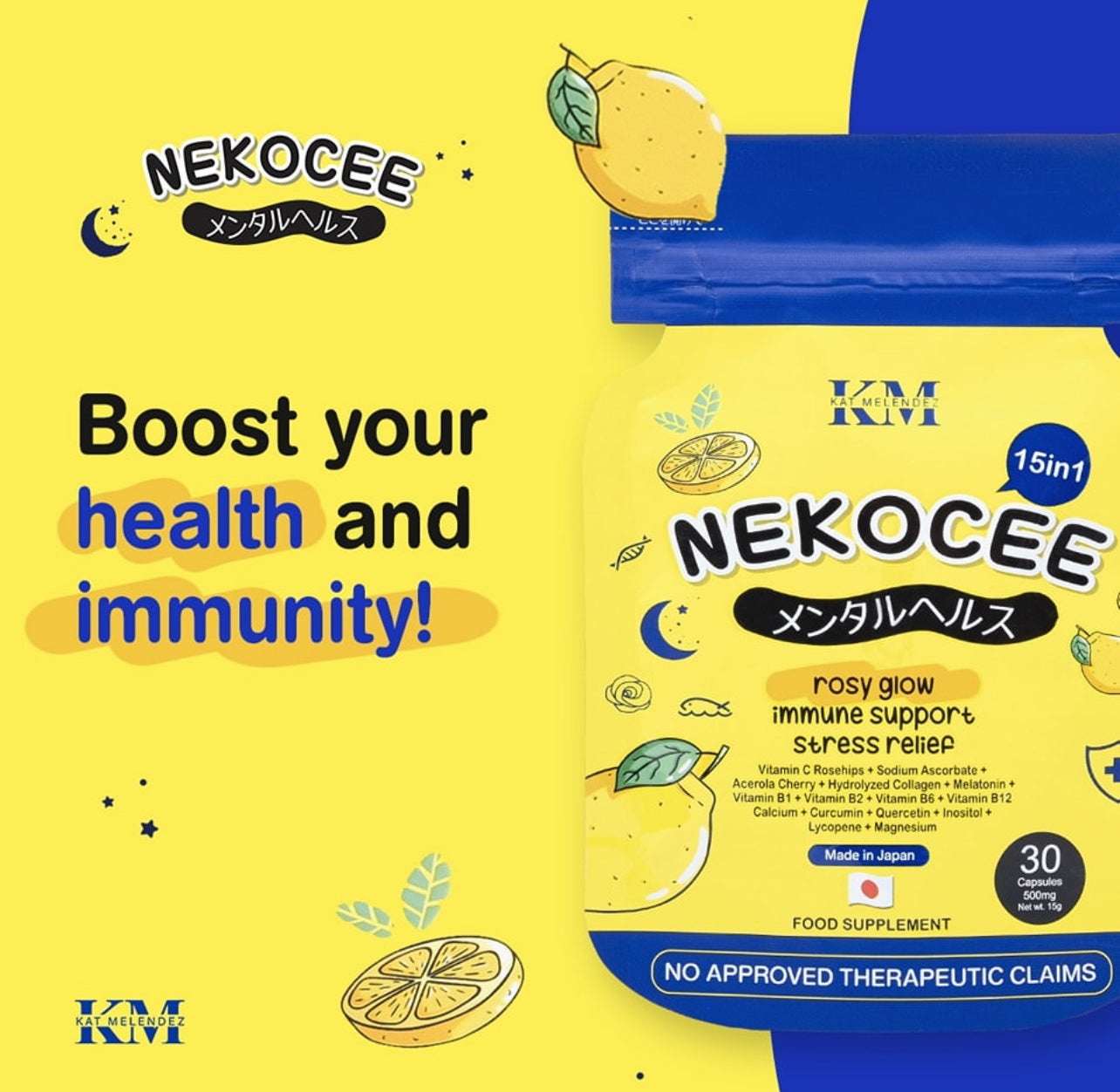 HerSkin NEKOCEE 15 in 1 Rosy Glow (30 Capsules)