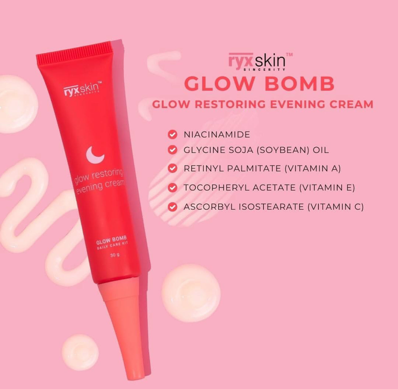 RYX Skin Glow Bomb Restoring Evening Cream 30g
