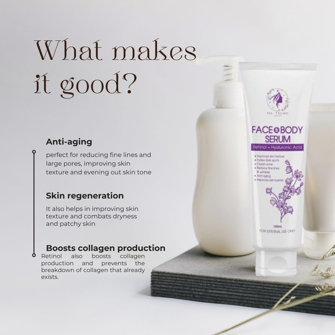 Ms. Tsung Essentials Face & Body Retinol Serum Lotion 100ml