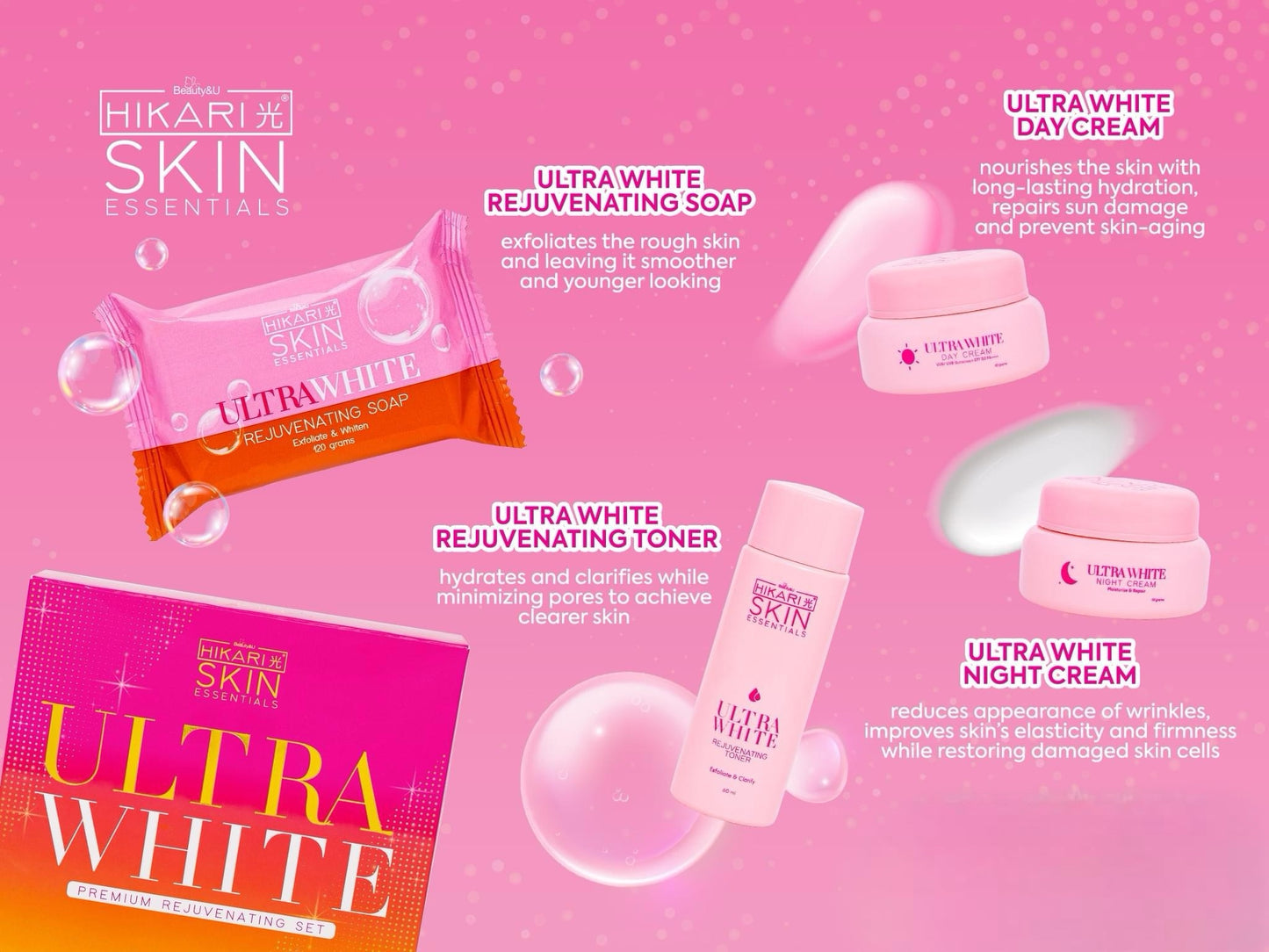 Ultra White Premium Rejuvenating Set by Hikari