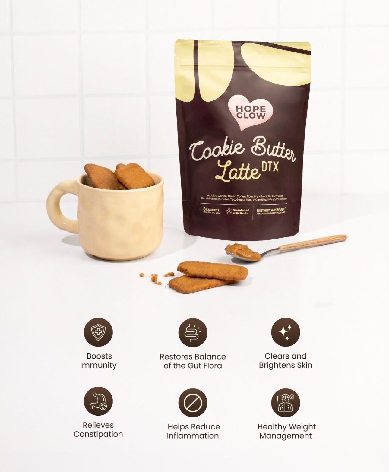 Hope Glow Cookie Butter Latte DTX 8s