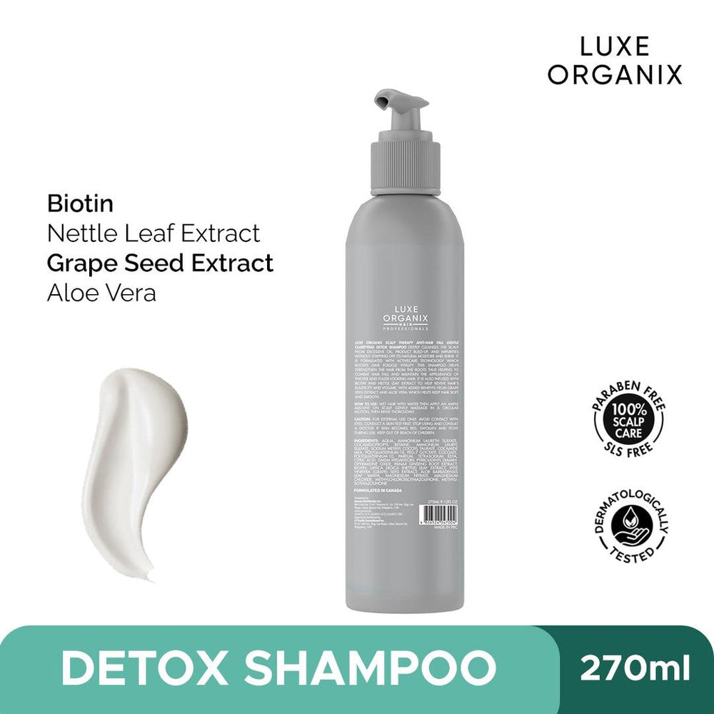 Luxe Organix Scalp Therapy Anti-Hair Fall Gentle Clarifying Detox Shampoo 270ml