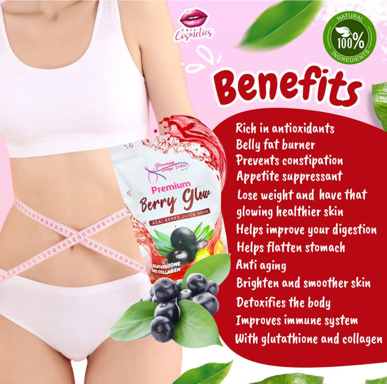 Glowming Shape Detox Acai Premium Berry Glow 10s