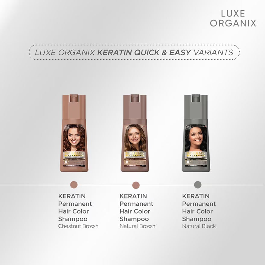 Luxe Organix Hair Color Shampoo Natural Black 200ml