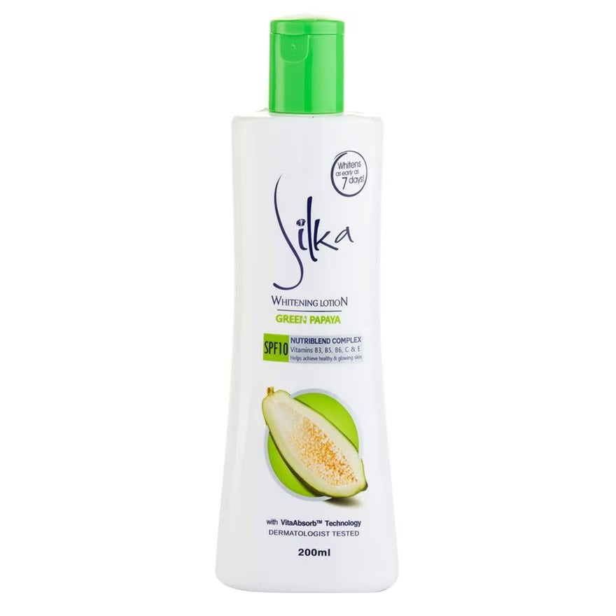 Silka Green Papaya Whitening Lotion SPF10 200ml
