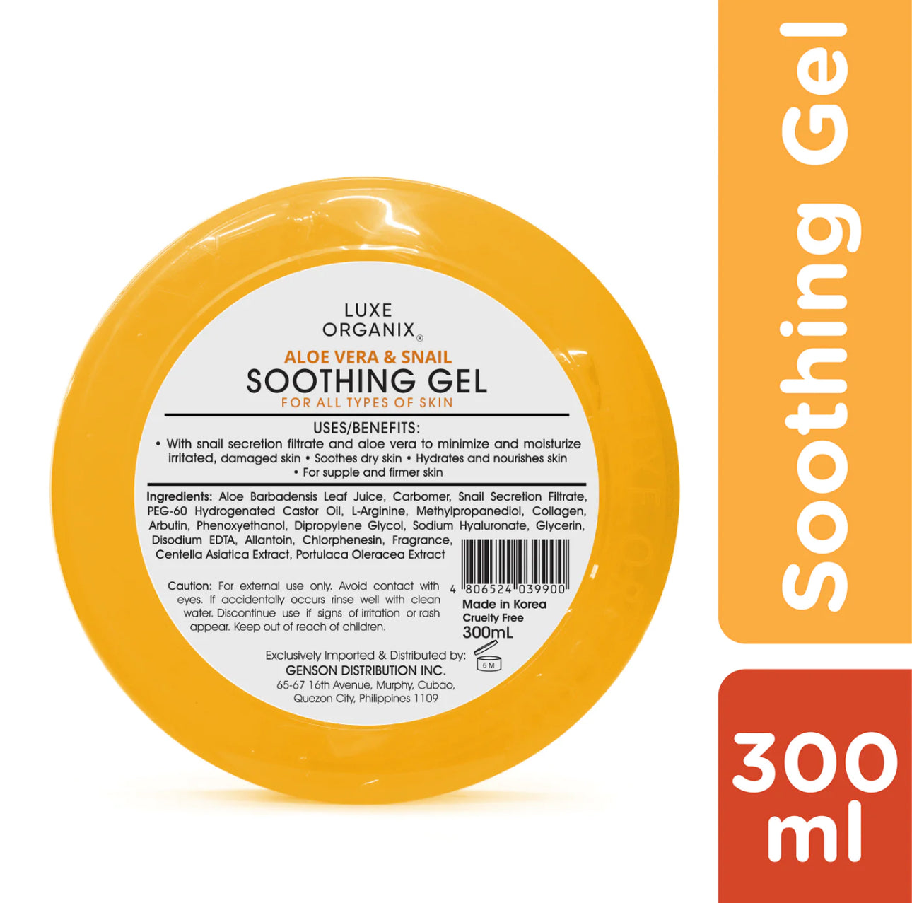 Luxe Organix Aloe Vera & Snail Soothing Gel (Choose a Variant)