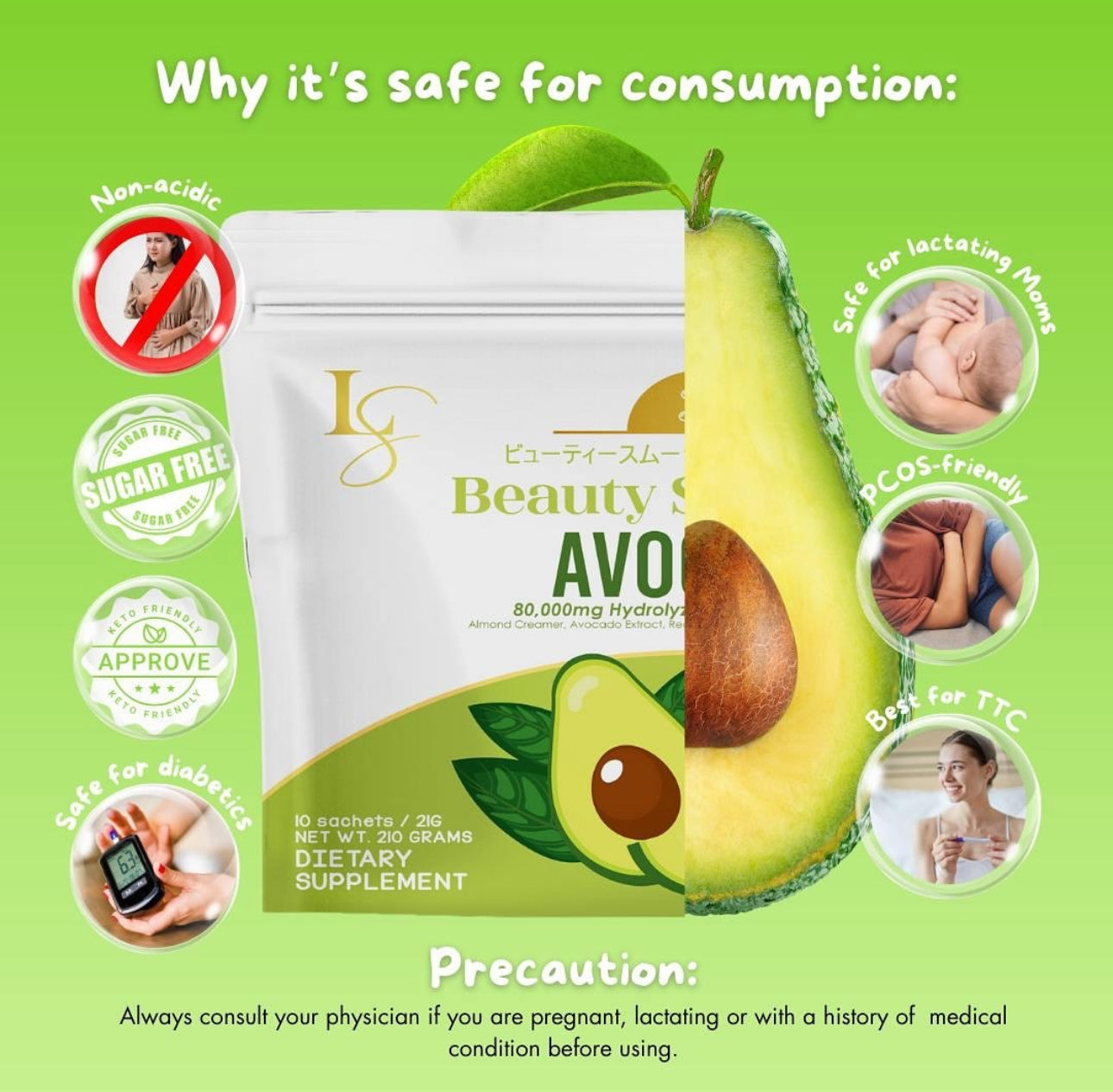 Luxe Slim Beauty Smoothie Avocado 8s