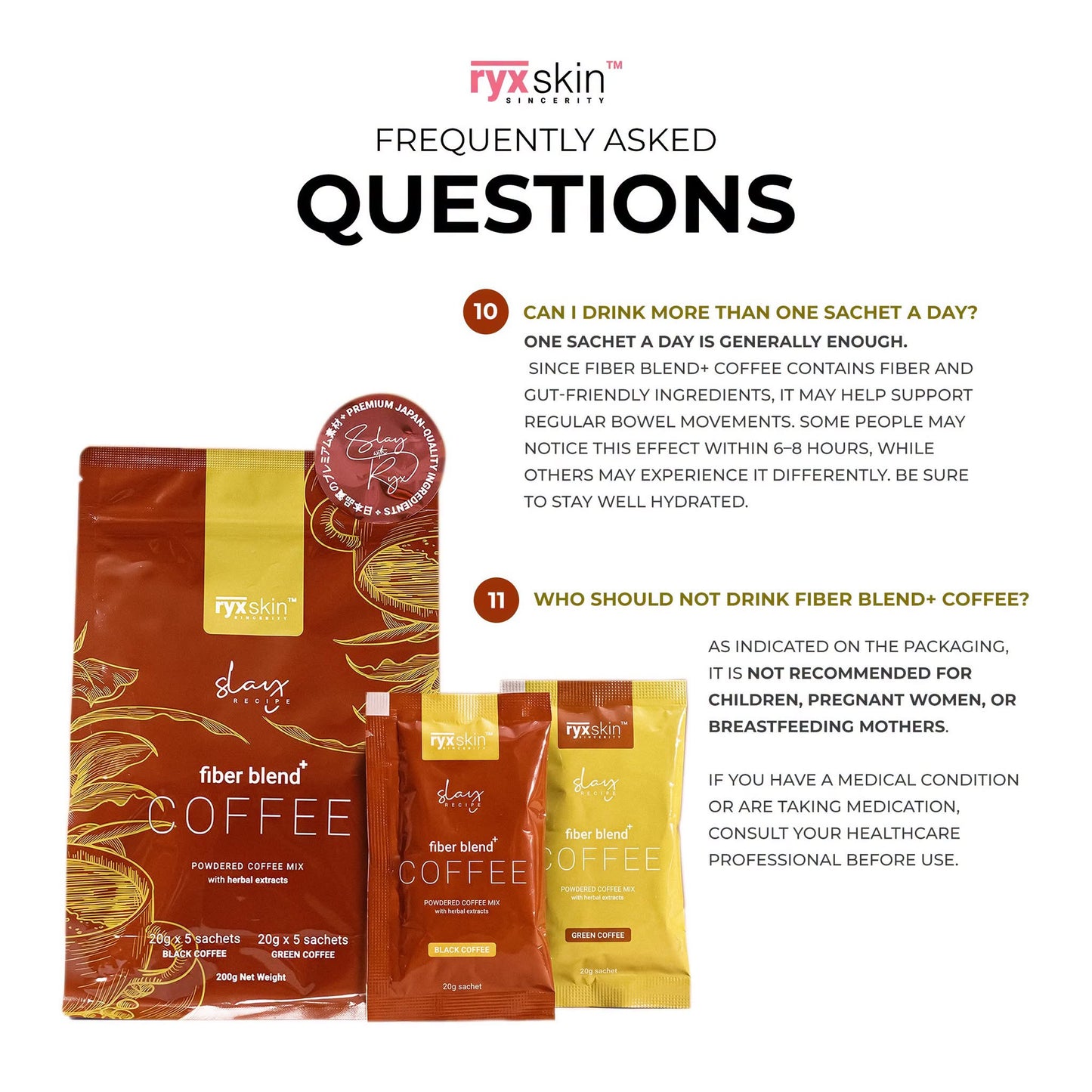 RYX Skin Fiber Blend+ Coffee 10s