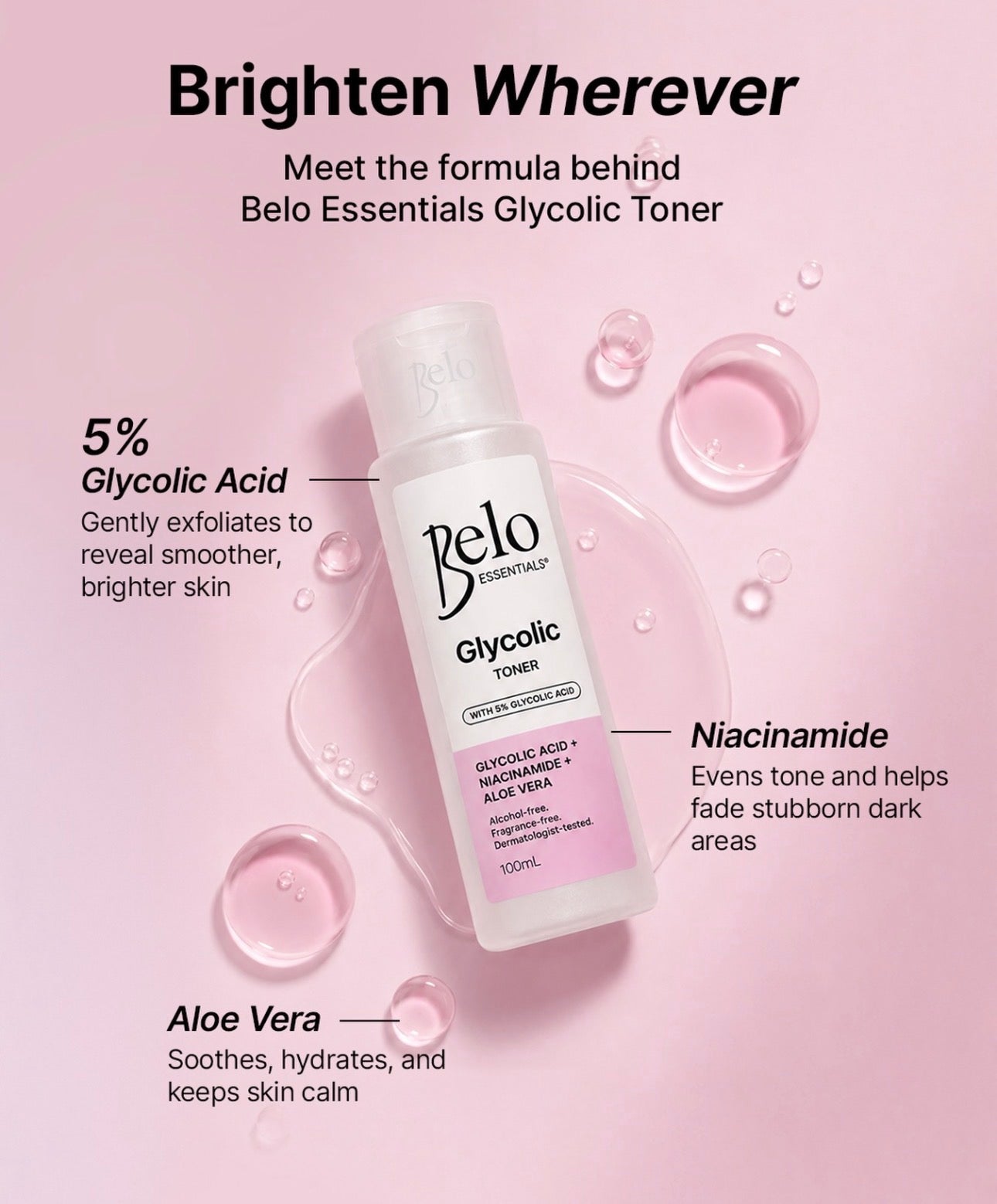 Belo Essentials Glycolic Toner 100ml
