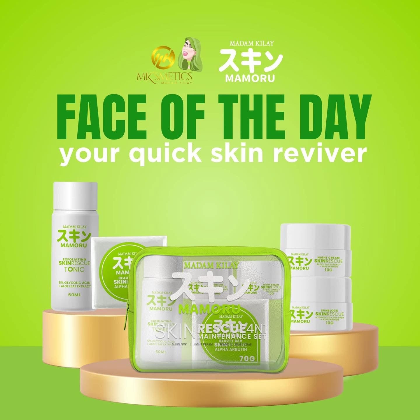 Madam Kilay Mamoru Skin Recue 4N1
Maintenance Set