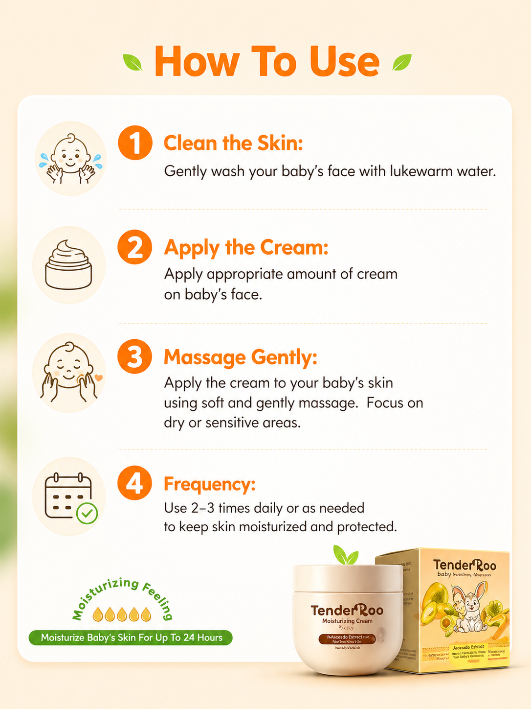 TendeRoo Baby Moisturizing Facial Cream 50g