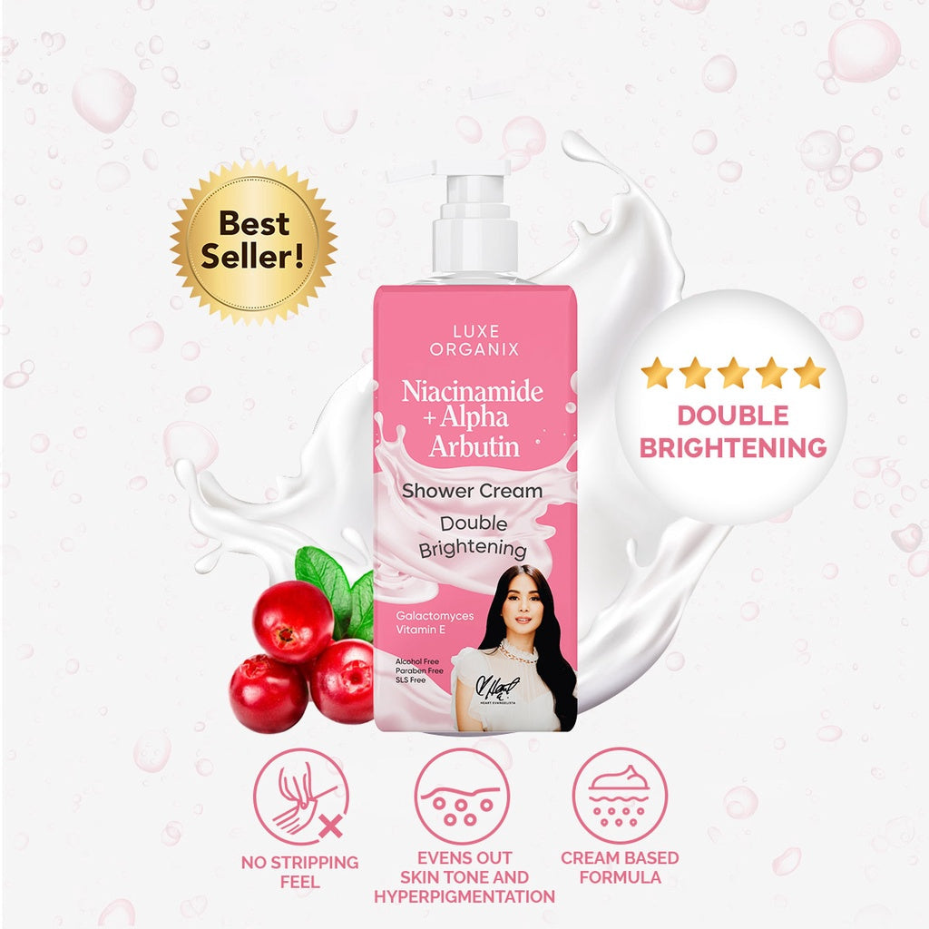 Luxe Organix Niacinamide + Alpha Arbutin + Vitamin E Shower Cream 400ml