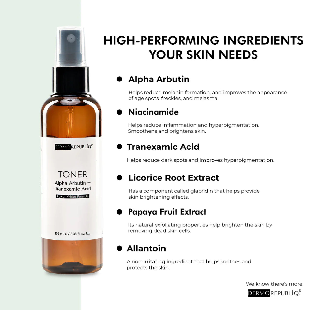Dermorepubliq Alpha Arbutin + Tranexamic Acid Ultra Whitening Toner 100ml