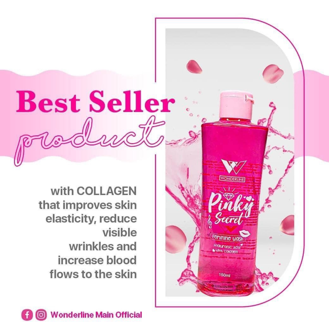 Wonderline Pinky Secret Feminine Wash 150ml