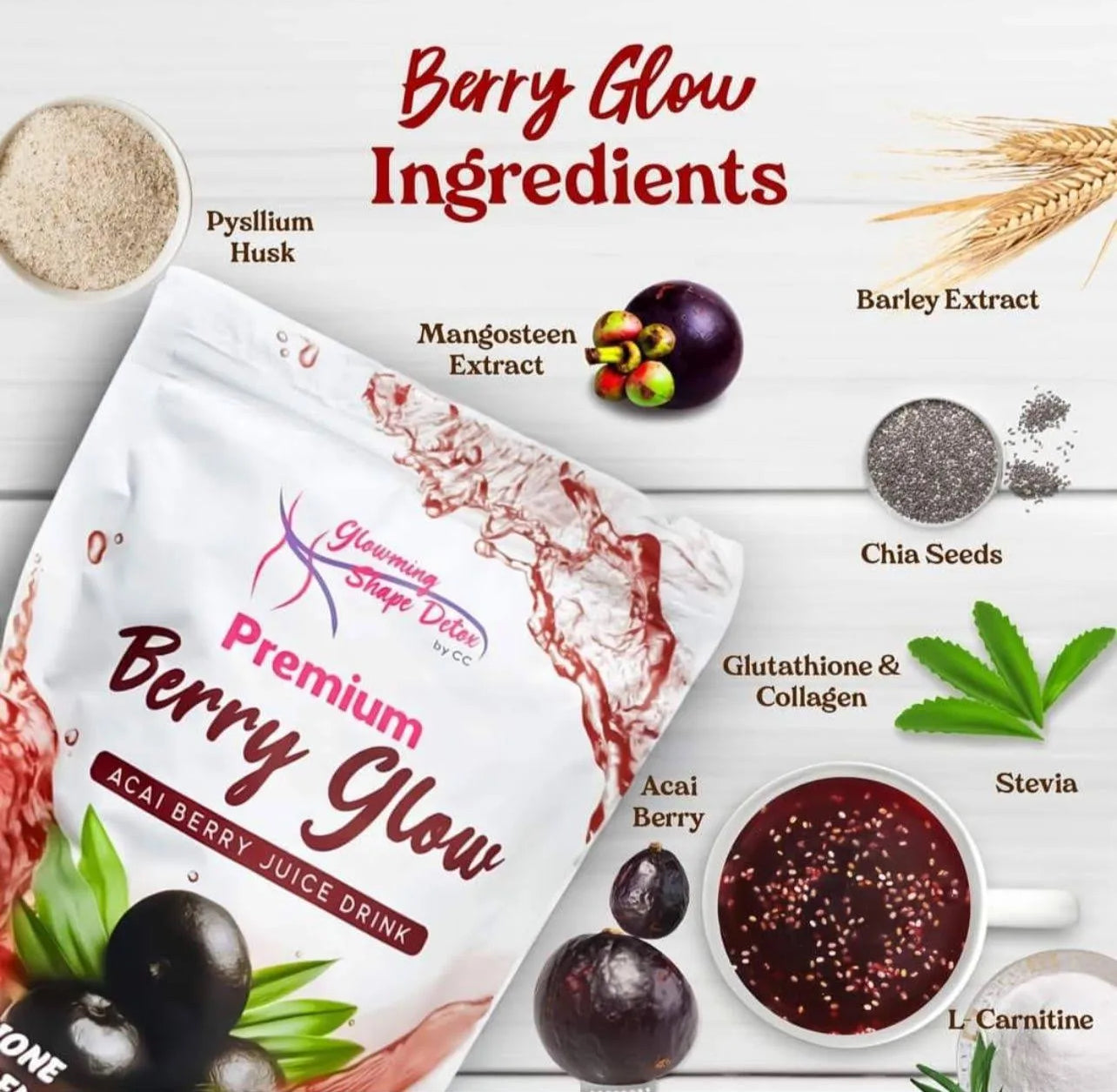 Glowming Shape Detox Acai Premium Berry Glow 10s