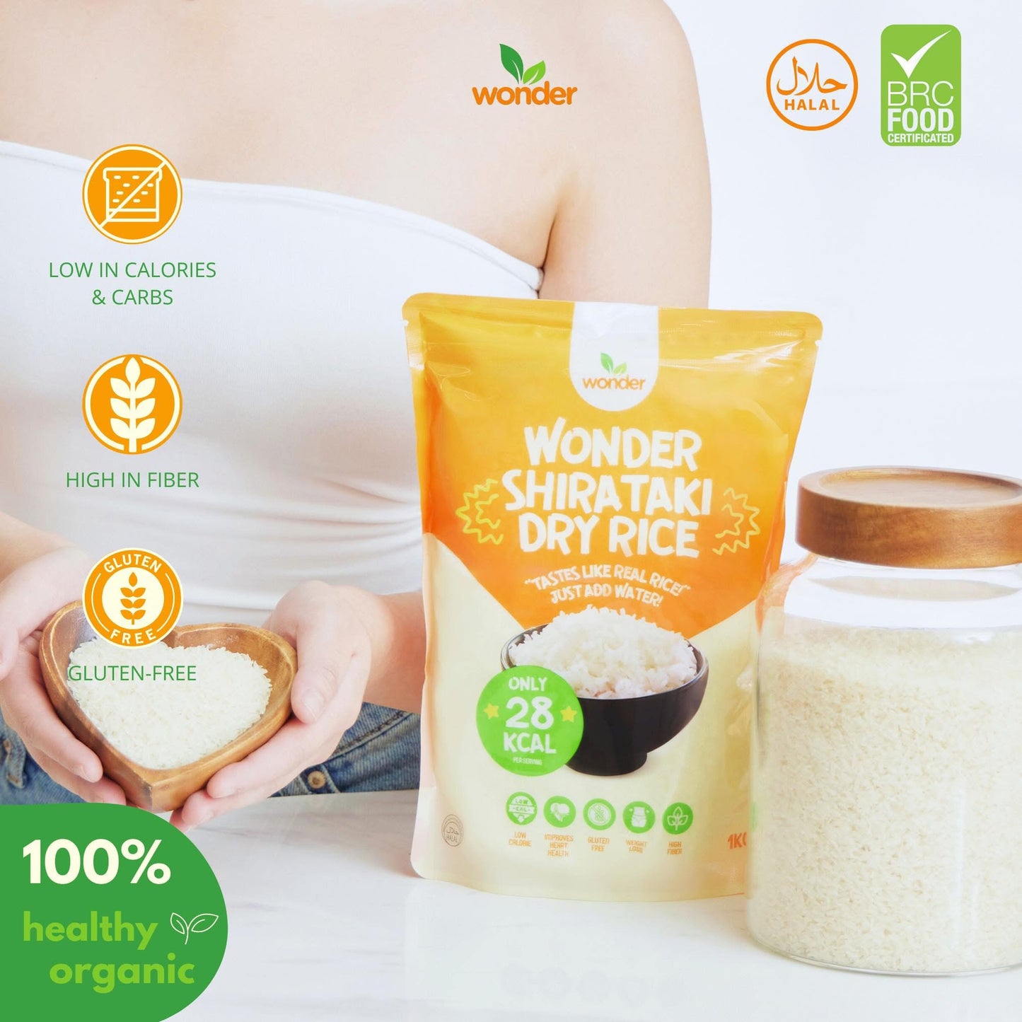 Wonder Dry Shirataki Rice (500g)