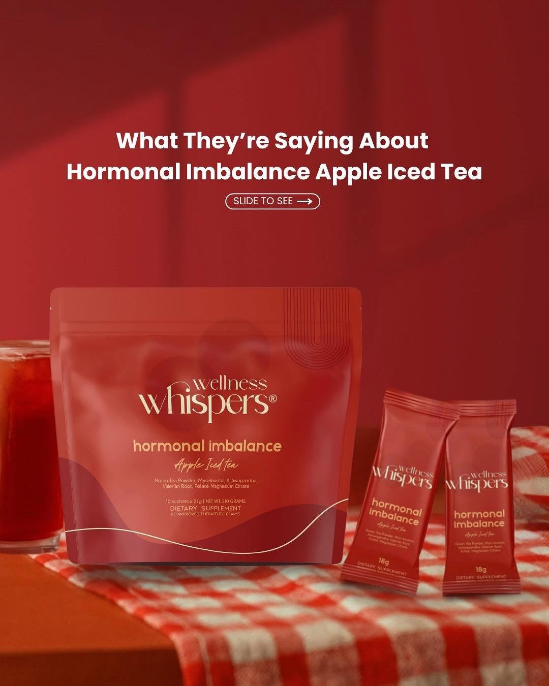 Wellness Whispers Hormonal Imbalance Apple Iced Tea with Honey 10s