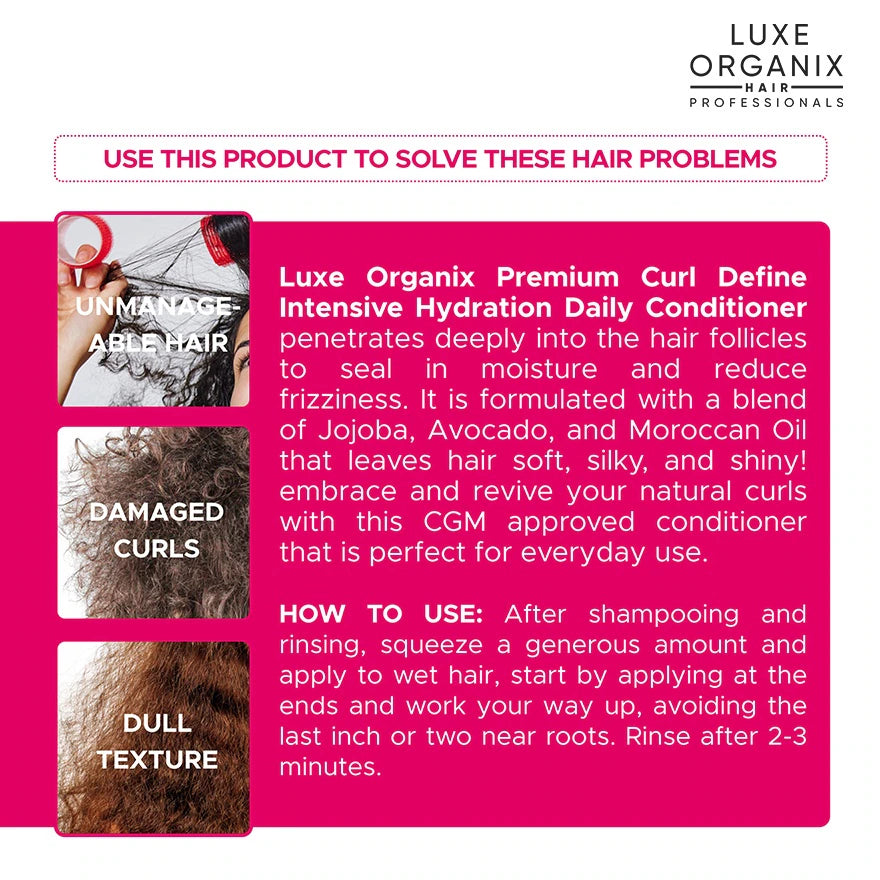 Luxe Organix Curl Define Intensive Hydration Daily Conditioner 210ml