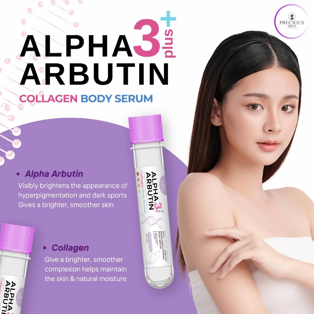 Alpha Arbutin 3+ Plus Collagen Whitening Facial Serum by Precious Skin Thailand 45ml